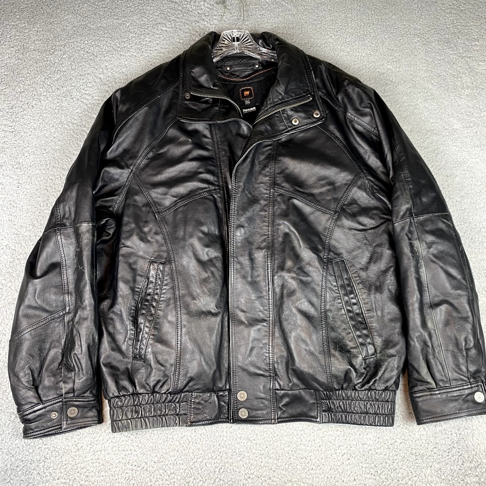 VINTAGE Wilsons Jacket Men XL Tall Bomber Thinsulate Removable Liner Wool Flight